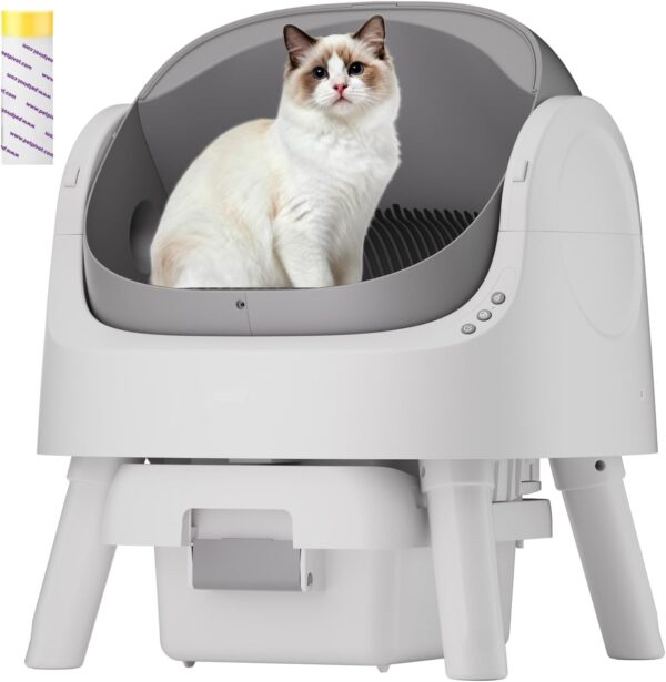Open-Top Self-Cleaning Litter Box — Smart, Safe & Multi-Cat Ready