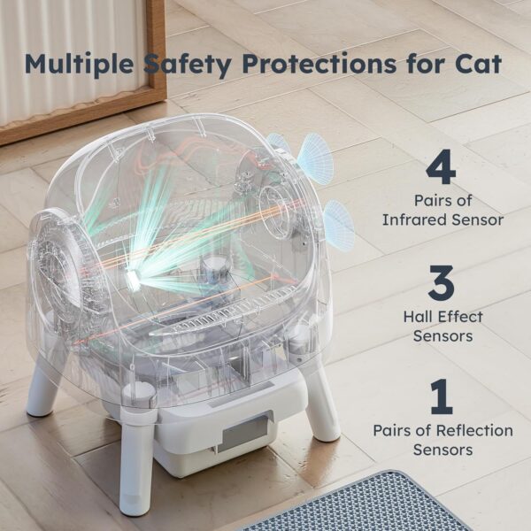 Open-Top Self-Cleaning Litter Box — Smart, Safe & Multi-Cat Ready