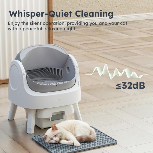 Open-Top Self-Cleaning Litter Box — Smart, Safe & Multi-Cat Ready