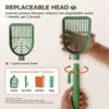 Cactus-Style Cat Litter Scoop Set — Eco-Friendly Dual Shovels, Holder & Trash Bag Storage