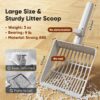 Large Dual-Hole Cat Litter Scoop — Heavy-Duty, Fast Sifting & Long-Handle Comfort