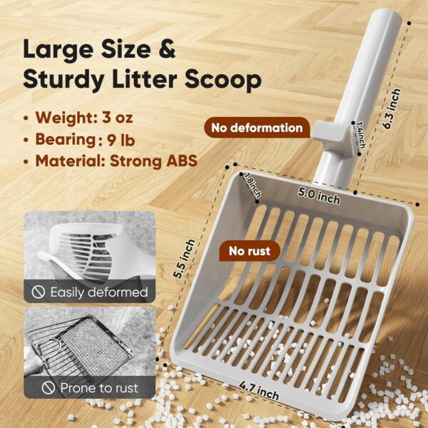 Large Dual-Hole Cat Litter Scoop — Heavy-Duty, Fast Sifting & Long-Handle Comfort