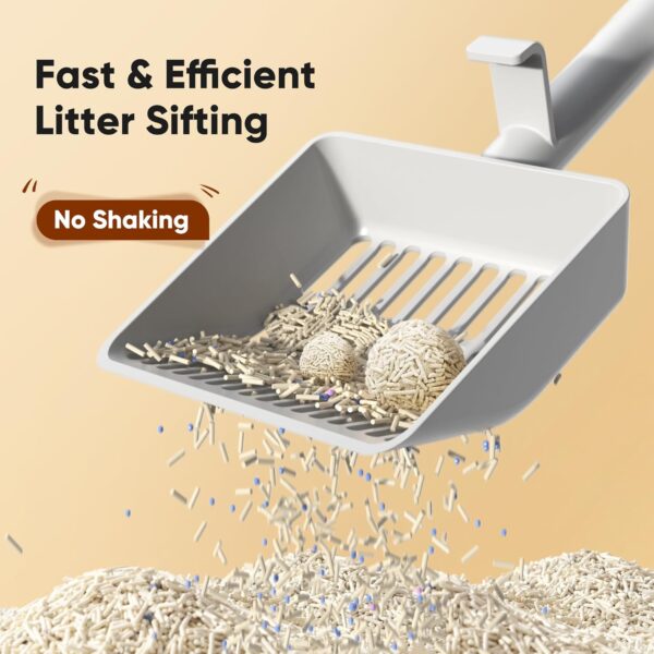 Large Dual-Hole Cat Litter Scoop — Heavy-Duty, Fast Sifting & Long-Handle Comfort