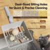 Large Dual-Hole Cat Litter Scoop — Heavy-Duty, Fast Sifting & Long-Handle Comfort
