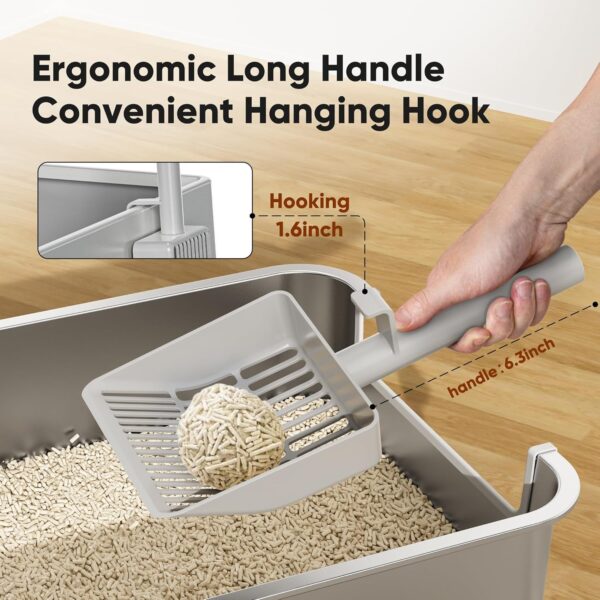 Large Dual-Hole Cat Litter Scoop — Heavy-Duty, Fast Sifting & Long-Handle Comfort