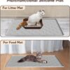 Large Waterproof Silicone Cat Litter Mat — 34" x 22" Anti-Tracking Floor Pad