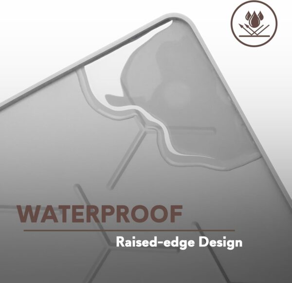 Large Waterproof Silicone Cat Litter Mat — 34" x 22" Anti-Tracking Floor Pad