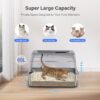 XL 304 Stainless Steel Enclosed Litter Box — Top Entry, 110° Flip Cover & High Sided Anti-Leak Design