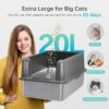 XL Enclosed Stainless Steel Litter Box — Odorless, Leak-Proof & Built for Big Cats
