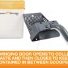 XL Bag-Ready Cat Litter Scoop — Mess-Free, One-Handed Scooping with Waste Bin & 60 Refill Bags
