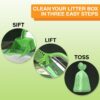 XL Bag-Ready Cat Litter Scoop — Mess-Free, One-Handed Scooping with Waste Bin & 60 Refill Bags