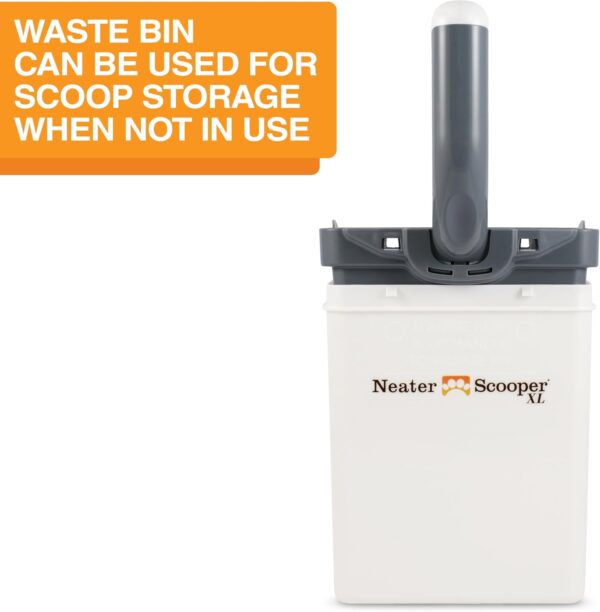 XL Bag-Ready Cat Litter Scoop — Mess-Free, One-Handed Scooping with Waste Bin & 60 Refill Bags