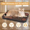 2-Pack Wall-Mountable Cat Scratch Pads – Artistic Cardboard Cat Scratcher Boards for Indoor Cats