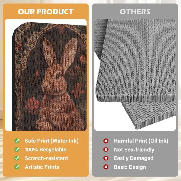 2-Pack Wall-Mountable Cat Scratch Pads – Artistic Cardboard Cat Scratcher Boards for Indoor Cats