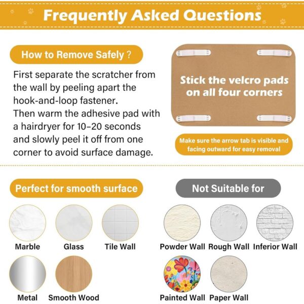 2-Pack Wall-Mountable Cat Scratch Pads – Artistic Cardboard Cat Scratcher Boards for Indoor Cats