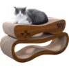 2-in-1 Reversible Cat Scratcher Set — Dual Lounge Boards for Stretching, Scratching & Relaxing