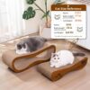 2-in-1 Reversible Cat Scratcher Set — Dual Lounge Boards for Stretching, Scratching & Relaxing