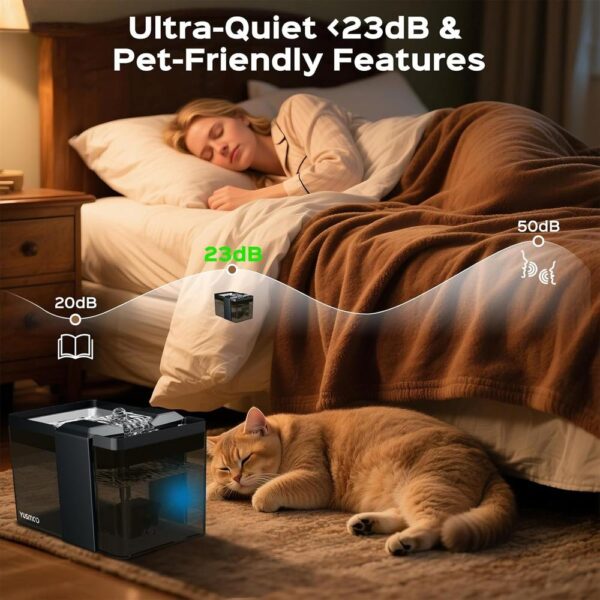 2.2L Arch-Spout Stainless Steel Pet Fountain — Quiet, Hygienic & Easy-Refill Design