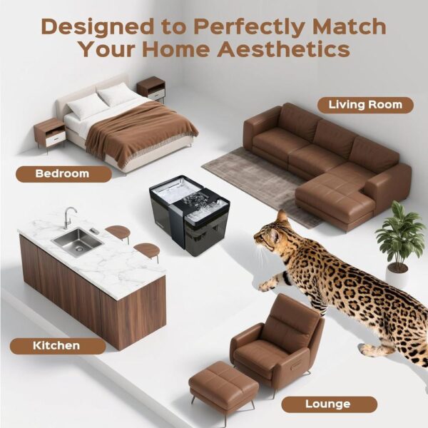 2.2L Arch-Spout Stainless Steel Pet Fountain — Quiet, Hygienic & Easy-Refill Design