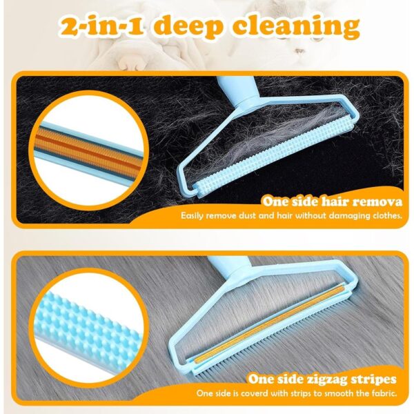 3-Piece Pet Hair Removal Tool Set – Reusable Lint Shaver, Silicone Scraper & Washable Roller for Furniture, Carpets & Clothing