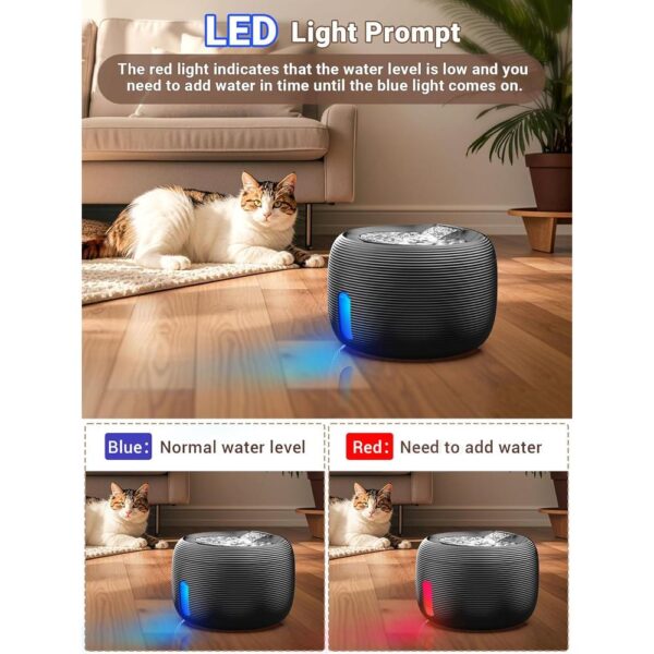 3.5L Large-Capacity Cat Water Fountain — Ultra-Quiet Pump, LED Water-Level Indicator & Multi-Layer Filtration
