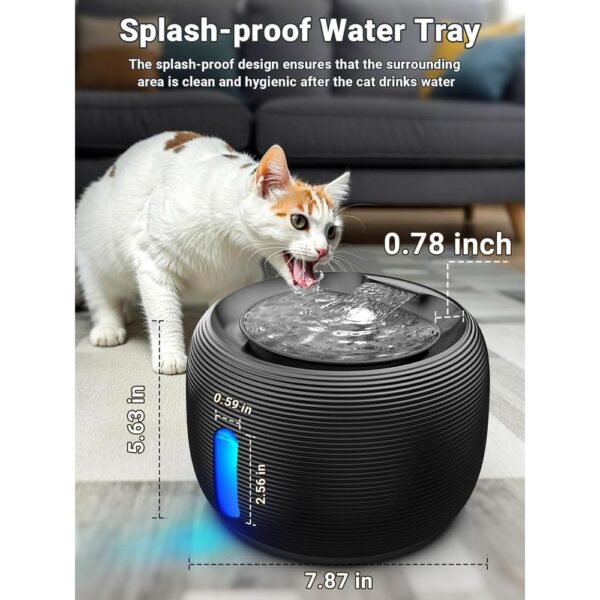 3.5L Large-Capacity Cat Water Fountain — Ultra-Quiet Pump, LED Water-Level Indicator & Multi-Layer Filtration