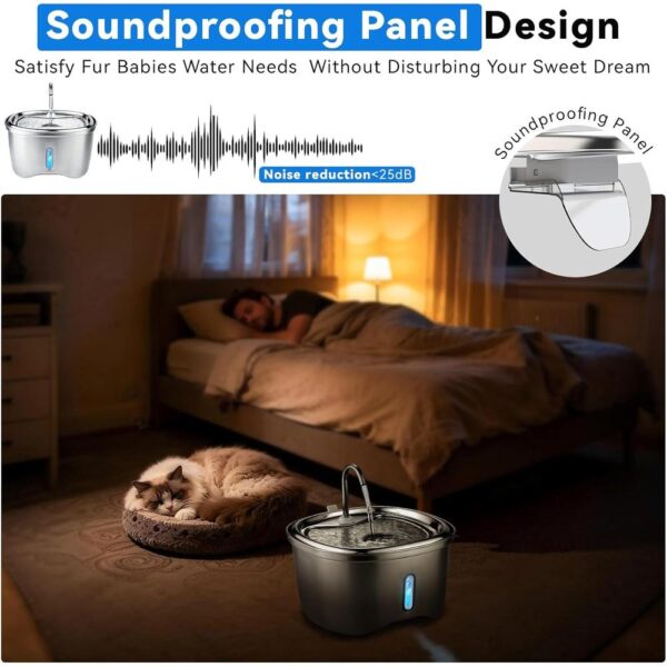 3.5L Stainless Steel Cat Water Fountain — Quiet Flow, Multi-Mode Hydration & Easy-Clean Design