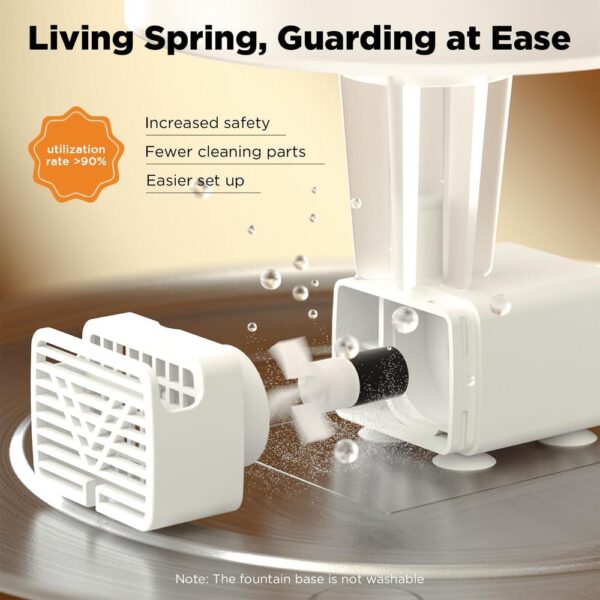 3L Stainless Steel SilentStream Cat Fountain — LED Water Window & Triple-Purified Waterfall Flow