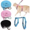 3PCS Cat Harness & Leash Set – Adjustable Escape-Proof Kitten Walking Collar with Breathable Lightweight Design