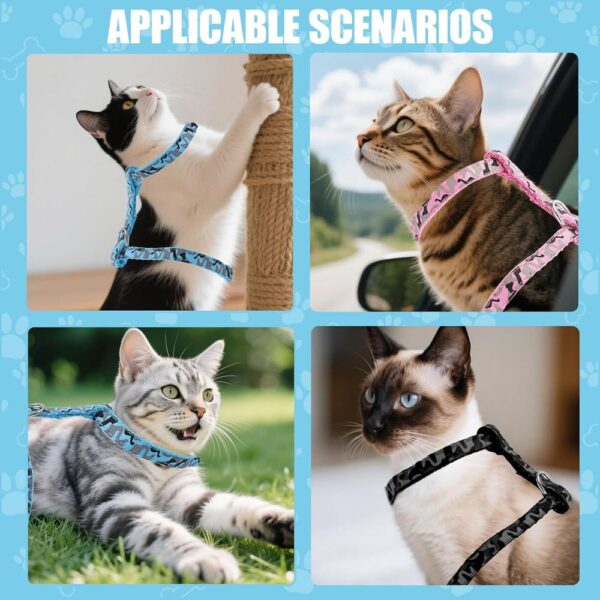 3PCS Cat Harness & Leash Set – Adjustable Escape-Proof Kitten Walking Collar with Breathable Lightweight Design
