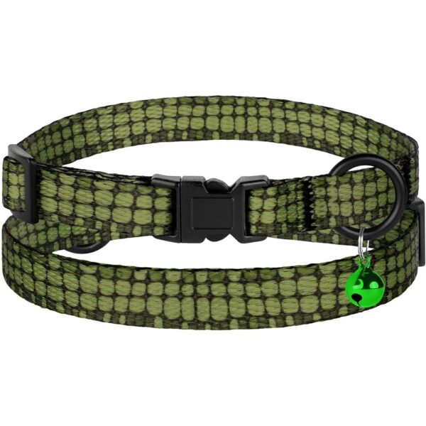 4-Pack Breakaway Cat Collars with Bells – Adjustable Soft Nylon Safety Collars