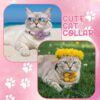 4-Pack Breakaway Floral Cat Collars with Bells & Bowties – Adjustable Safety Kitten Collars for Girl & Boy Cats