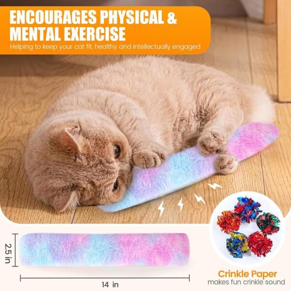 4-Pack Plush Cat Toys – Catnip-Infused Interactive Chew Set for Indoor Cats