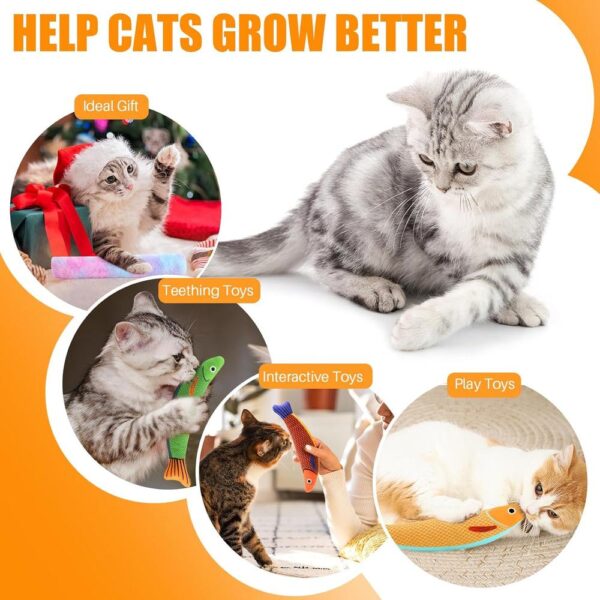 4-Pack Plush Cat Toys – Catnip-Infused Interactive Chew Set for Indoor Cats