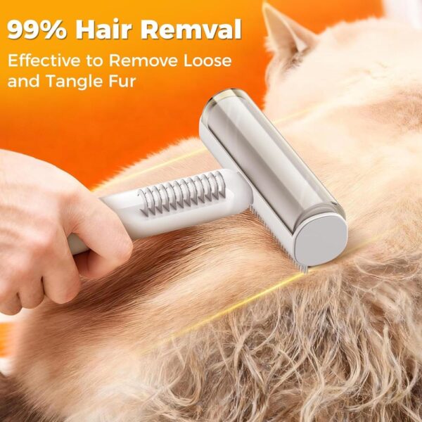 4-in-1 Cat Grooming Brush – Shedding, Dematting, Lint Removal & Anti-Static Spray Tool for Long & Short Hair Cats