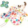 4-in-1 Rechargeable Interactive Cat Toy – Automatic Butterfly, Feather & Hide-and-Seek Play with Realistic Sounds