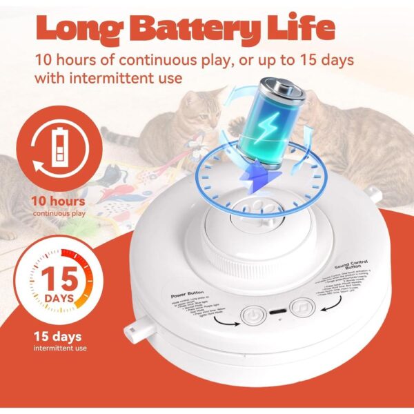4-in-1 Rechargeable Interactive Cat Toy – Automatic Butterfly, Feather & Hide-and-Seek Play with Realistic Sounds