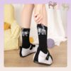 5 Pairs Funny Cat Socks with Pom-Pom Balls – Cute 3D Cat Crew Socks for Women, Cozy Gift Set for Cat Lovers