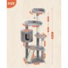 51" Multi-Level Cat Tree Tower – Plush Condo, Hammock & Scratching Posts for Large Cats and Kittens