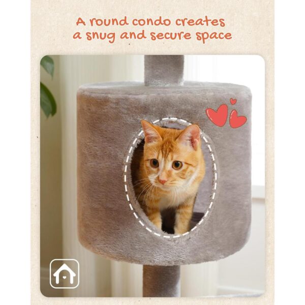 51" Multi-Level Cat Tree Tower – Plush Condo, Hammock & Scratching Posts for Large Cats and Kittens