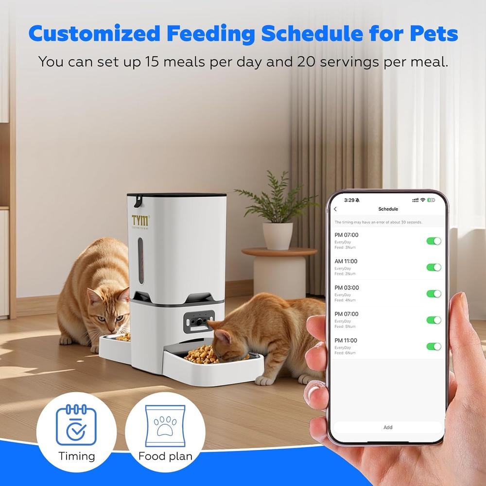 Dual-Camera Automatic Cat Feeder for Two Cats