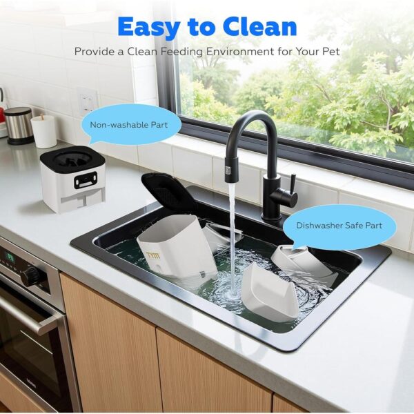 7L Dual-Camera Automatic Cat Feeder for Two Cats – 2K Night Vision, WiFi App Control & Stainless Steel Bowls