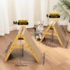 A-Frame Cat Scratching Board – Recycled Cardboard & Wooden Frame, Dual-Sided Vertical/Horizontal Cat Scratcher for Indoor Cats, Space-Saving Furniture Protector