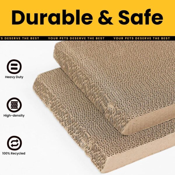 A-Frame Cat Scratching Board – Recycled Cardboard & Wooden Frame, Dual-Sided Vertical/Horizontal Cat Scratcher for Indoor Cats, Space-Saving Furniture Protector