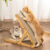 A-Frame Cat Scratching Board – Recycled Cardboard & Wooden Frame, Dual-Sided Vertical/Horizontal Cat Scratcher for Indoor Cats, Space-Saving Furniture Protector