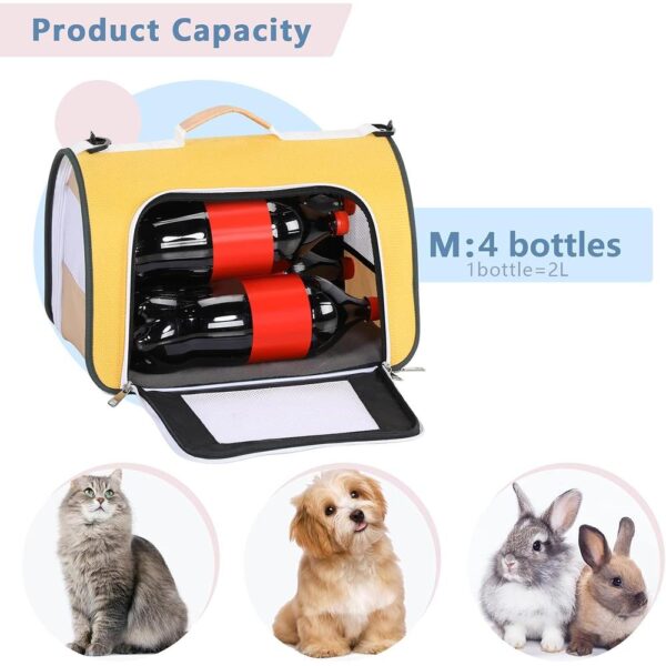 Airline-Approved Soft-Sided Cat Carrier – Lightweight Foldable Travel Bag with Mesh Ventilation & Washable Mat (Up to 15 lbs)