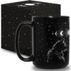 Black Cat Mug 15oz – Gothic Witchy Coffee Cup for Cat Lovers | Goth Decor, Witch Gifts, Christmas Cat Gift