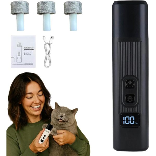 Cat Nail Trimmer -01 Cat Nail Trimmer – Ultra-Quiet 40dB Low-Vibration Grinder with 360° Dual-Speed Settings | Safe, Gentle & Powerful for All Cats