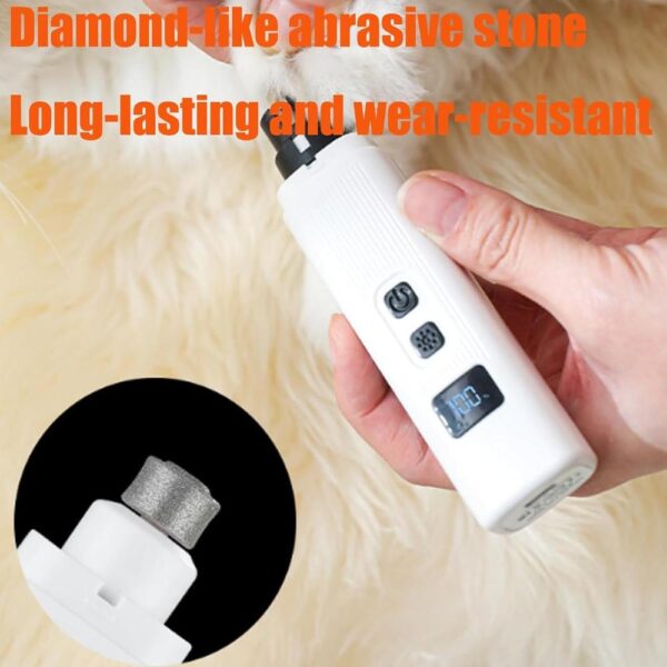 Cat Nail Trimmer – Ultra-Quiet 40dB Low-Vibration Grinder with 360° Dual-Speed Settings | Safe, Gentle & Powerful for All Cats