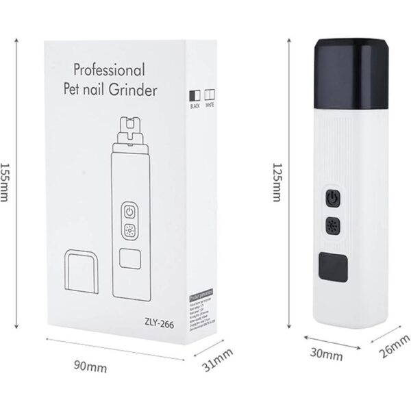 Cat Nail Trimmer – Ultra-Quiet 40dB Low-Vibration Grinder with 360° Dual-Speed Settings | Safe, Gentle & Powerful for All Cats